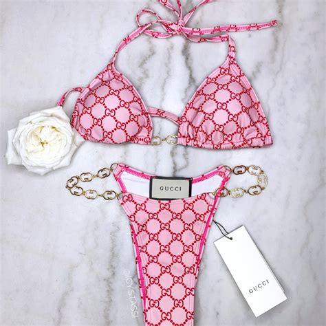 gucci bikini blau|gucci swimsuit pink.